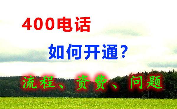 400电话怎么申请？